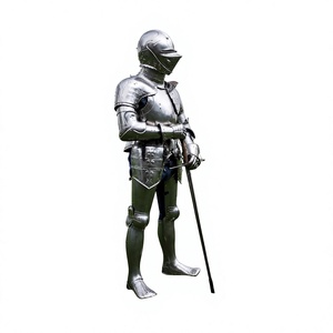 Full Body Medieval Steel Armor Silver Plated Warrior Costume Antique Style Art Collectible Full 3D Welded Design - Product Image 3