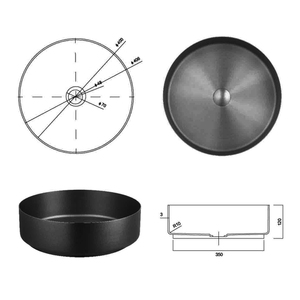 Colorful Matte Black Luxury Modern Stainless Steel Hand Hair <strong>Round</strong> Wash <strong>Basin</strong> with Bathroom Vessel Sink Pop-up Drainer - Product Image 5