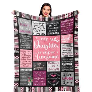 Couverture en flanelle jacquard douce et confortable, cadeau original pour la meilleure amie, la tante, la maman, la fille, la petite sœur, étiquette personnalisée incluse - Product Image 5