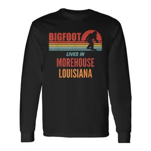 Maglietta a maniche lunghe Bigfoot Lives In Morehouse Louisiana - Product Image 1