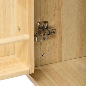 DB K & K 53.2 "W 3D tissé motif damier Design îlot de cuisine roulant avec feuille tombante sur roues îlots de cuisine et chariots - Product Image 3