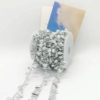 Guirlande de perles facettées métalliques rouge vif, cordon torsadé brillant 5M, imperméable, décoration de sapin de Noël, fête de la Saint-Valentin, anniversaire
