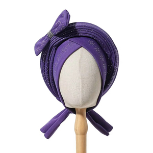 Elegante Turbante Islámico con Estampado Digital, Lazo y Adornos de Diamantes Brillantes, Pañuelo <span class=keywords><strong>para</strong></span> la Cabeza <span class=keywords><strong>para</strong></span> Mujer - Product Image 4