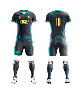 Großhandel Custom High Quality Digital Sublimation Unisex Fußball tragen Team Sport Club Trikot Set Fußball Shirts Uniform 100% - Product Image 1