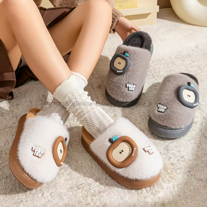Wholesale New Technology EVA Sole Thick Soled Cotton <b>Slippers</b> Artificial Fur House <b>Slippers</b> With Wholesale New Trends - Product Image 2