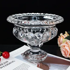 Jarrones de <span class=keywords><strong>Vidrio</strong></span> Transparentes Ecológicos con Diseño Floral, Recipientes Retro para Dulces, Jarrones Grandes para Centros de Mesa y Decoración del Hogar - Product Image 1