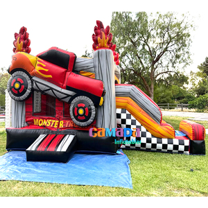 Château gonflable Monster Truck avec toboggan et souffleur pour fêtes d'enfants - Cool et pas cher - Product Image 2
