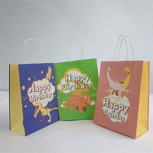 Sac cadeau KUAIMA sur le thème des dinosaures pour fête d'anniversaire d'enfants, emballage de bonbons, personnalisation en gros - Product Image 3