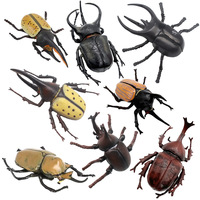 Modèle d'insecte animal de simulation Licorne Fée Grand Ver de Poche Longue Halberd Dragon Fin Ornements à Cinq Cornes Jouet en Plastique 4-6 ans