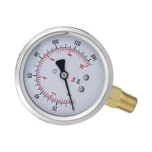 Oem <span class=keywords><strong>Manometer</strong></span> Hydraulische Test Veilige Olie Vloeistof Normale Roestvrijstalen Behuizing Temperatuur Glycerine Gevulde <span class=keywords><strong>Manometer</strong></span> - Product Image 1