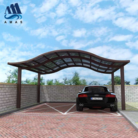 Abri de voiture professionnel en aluminium et polycarbonate, simple ou double, design moderne, imperméable, protection UV, abri de voiture extérieur