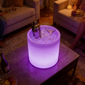 Портативный современный уличный винный холодильник с дистанционным управлением, RGB-подсветкой, меняющей цвет, пластиковое ведро для льда для использования в отелях, оптовая продажа пива - Product Image 2