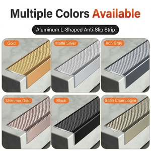 <span class=keywords><strong>Bande</strong></span> de protection <span class=keywords><strong>antidérapante</strong></span> en alliage d'aluminium en forme de L pour escaliers et sols - Durable, imperméable, écologique, plusieurs couleurs, 40 mm * 20 mm - Product Image 5