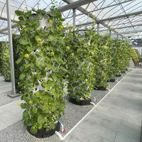 Tour de culture hors-sol de haute technologie, légère, stable, extensible, taille standard, système de jardinage aéroponique vertical