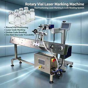 Machine de marquage laser UV industrielle en ligne avec fonction de localisation rotative et fonctionnement stable à grande vitesse sur chaîne de montage - Product Image 1