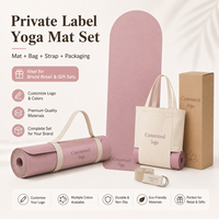 Tapis de yoga en caoutchouc naturel PU personnalisé avec logo, antidérapant, de qualité supérieure, pour marques et studios de yoga