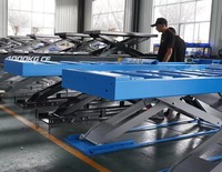 Araba için 5000kg in-yer hizalama makaslı araç kaldırıcı dört tekerlek hizalama kalibrasyon 5 ton büyük araba hidrolik makas kaldırıcı