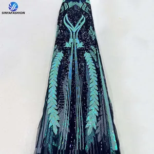 Sinya vestidos para noiva, roupas moda francesa de malha de renda extravagante, grande, brilhante, rede, tule, feminina, elegante, vestidos de festa