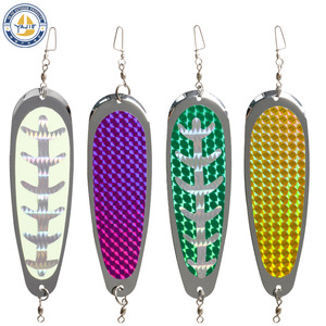 Señuelo de pesca Yajie de 5.5 pulgadas (14 cm) con cuchilla reflectante para pesca de lubina en aguas medias. - Product Image 1