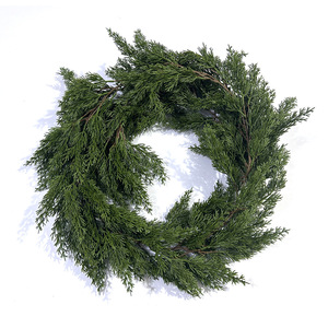 <b>Artificial</b> Christmas Garland Plastic Cypress Vines 6ft Indoor Decoration Home Door Hanging Ornament - Product Image 5