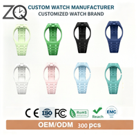 Bracelet de montre en silicone tendance, respirant et étanche, avec boucle ardillon, longueur et taille personnalisables