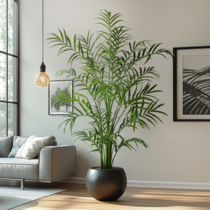 Cây xanh mô phỏng đuôi cá cọ nhân tạo trong nhà/ngoài trời PE nhựa trang trí nội thất với chi nhánh nồi cho phòng khách trang trí - Product Image 5