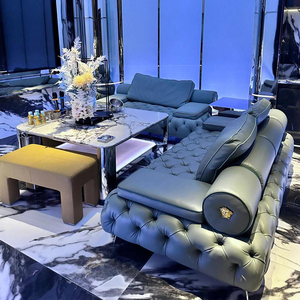 Hiện đại Câu lạc bộ đêm <span class=keywords><strong>sofa</strong></span> VIP phòng chờ màu đen hộp đêm thanh đồ nội thất mô-đun khách sạn phòng chờ gian hàng LED chỗ ngồi KTV Bar <span class=keywords><strong>sofa</strong></span> - Product Image 1