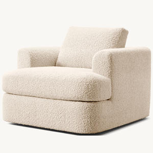 Ensemble <span class=keywords><strong>de</strong></span> canapés Rhoohill personnalisés en <span class=keywords><strong>tissu</strong></span> bouclé <span class=keywords><strong>de</strong></span> luxe RH, style rétro, pour salon, villa, canapé 3 places - Product Image 4
