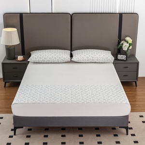 Sábana bajera individual personalizada con patrón bordado, suave, antiestática, 400TC, para hotel - Product Image 2