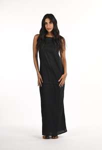 2024 été en gros Maxi robe pour femmes manches bouffantes longue coton tissu Style Simple solide plage élégant Boho tenue décontractée - Product Image 6