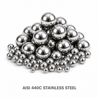 Billes de roulement en acier inoxydable 440C, 3/8 pouces, 9.525mm, billes en acier inoxydable G100, haute dureté, résistantes à l'abrasion