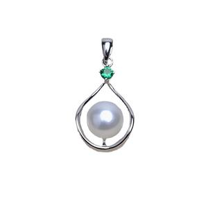Wenchi S925, Plata, Accesorios para Perlas DIY, 10-12mm, Base para Colgante de Tocado Femenino, Soporte Inferior de 4mm, Semi-Acabado, 13946, China - Product Image 5