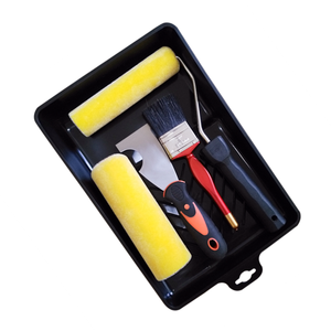 Kit de <span class=keywords><strong>peinture</strong></span> Sanfine : Rouleaux et brosses pour intérieur, 6 pièces, rouleaux en mousse floquée haute densité de 150 mm, ensemble d'outils de <span class=keywords><strong>peinture</strong></span> pour peintures <span class=keywords><strong>à</strong></span> <span class=keywords><strong>l</strong></span>'eau - Product Image 1