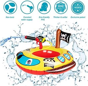 Flotadores Inflables <span class=keywords><strong>de</strong></span> PVC <span class=keywords><strong>para</strong></span> Piscina al Aire Libre <span class=keywords><strong>para</strong></span> Niños <span class=keywords><strong>de</strong></span> 4 a 8 Años, Pistola <span class=keywords><strong>de</strong></span> <span class=keywords><strong>Agua</strong></span>, Barco Pirata, Diversión <span class=keywords><strong>de</strong></span> Verano <span class=keywords><strong>para</strong></span> Niños y Niñas, Capacidad Máxima 100-500 kg - Product Image 2