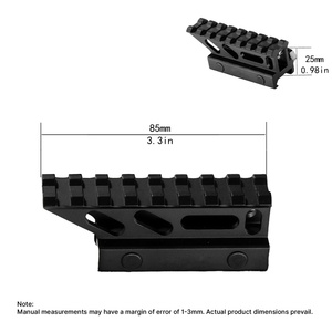 Soporte Elevador Táctico Impermeable de Aleación de Aluminio ACUMETA para Base de 20 mm con 85 mm de Longitud (Negro) - Product Image 4