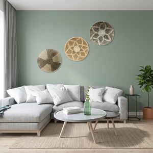 Panier rond tissé décoration murale 24 pouces VietNam - Product Image 1