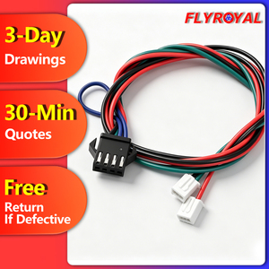 Kabel Harness Cabang Aluminium Alloy 4 Core XH SMP 2.5mm, Perakitan Kabel Split 4 Pin ke 2 Pin untuk Otomasi Industri - Product Image 1