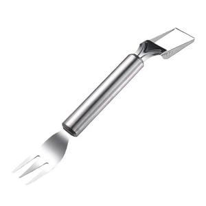 Coupe-pastèque 2-en-1 en acier inoxydable, type moulin à vent, outil de découpe de fruits et salades, ustensile pratique - Product Image 1