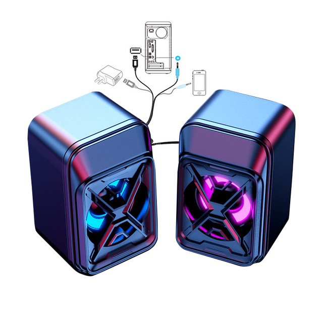 Cheap Price RGB Light Game Desktop PC Speakers Surround Stereo Active Sound Computer Speaker Home Theatre System