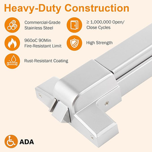 Thoát hiểm khẩn cấp cửa hoảng loạn thanh cửa đình công thoát khỏi chống cháy chống thoát khỏi thiết bị kim loại thép phần cứng đẩy thanh thoát thiết bị cho cửa - Product Image 6