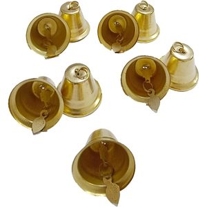 Vintage Indian <b>Tin</b> Bells Rustic Jingle Cow Bells <b>Small</b> Metal DIY Crafts Festive Decoration Christmas Tree Ornaments (12 4 CM) - Product Image 3