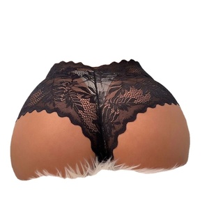 Culottes sexy taille basse pour femmes, couleur unie, dentelle transparente, grande taille, sous-vêtements respirants - Product Image 3