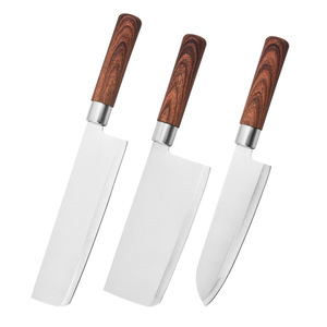Cuchillo de cocina japonés Wa Handle, pieza única vendida por separado, mango de madera de haya o PP con revestimiento estampado, Santoku, Nakiri, Cleaver - Product Image 6