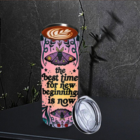 Gobelet isotherme personnalisé en acier inoxydable 20oz, motif floral bohème, citation inspirante, écologique, livraison gratuite