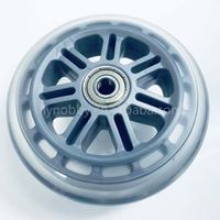Roues de patins à roulettes de 5 pouces en PU plastique pour trottinettes pour enfants et trottinettes électriques