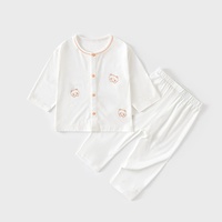 Conjunto de Ropa para Bebé Popular, Transpirable, de Algodón Ultrafino, Conjunto de Camiseta y Pantalones Finos para el Hogar