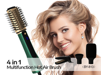 Professionnel 4 en 1 Styler Sèche-Cheveux Une Étape Sèche-Cheveux Lisseur Bigoudi Styling Outils Brosse À Air Chaud LED Affichage