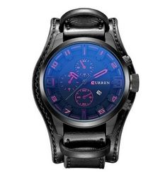 สายรัดสีดำหน้าปัด2สีดำ