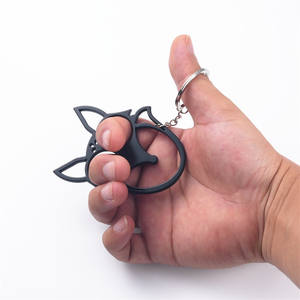 Cadena de herramientas multifunción para exteriores de alta calidad, llavero colorido con forma de zorro bonito, llavero Personal de Metal con doble dedo - Product Image 6