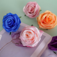 Kepala Bunga Mawar Besar Menghai 9cm Kain Matte Berbagai Warna Dekorasi Kepala Bunga Mawar Modern Cantik QYY-426